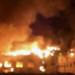 У Сумах після удару БПЛА спалахнула пожежа