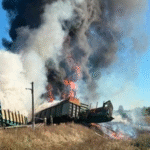 У РФ потяг із паливом спалахнув після жорсткої ДТП