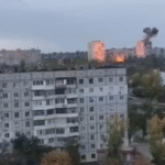 Моменти влучань у Херсоні показали на відео Моменти влучань у Херсоні показали на відео