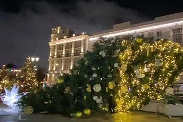 У Москві впала новорічна ялинка