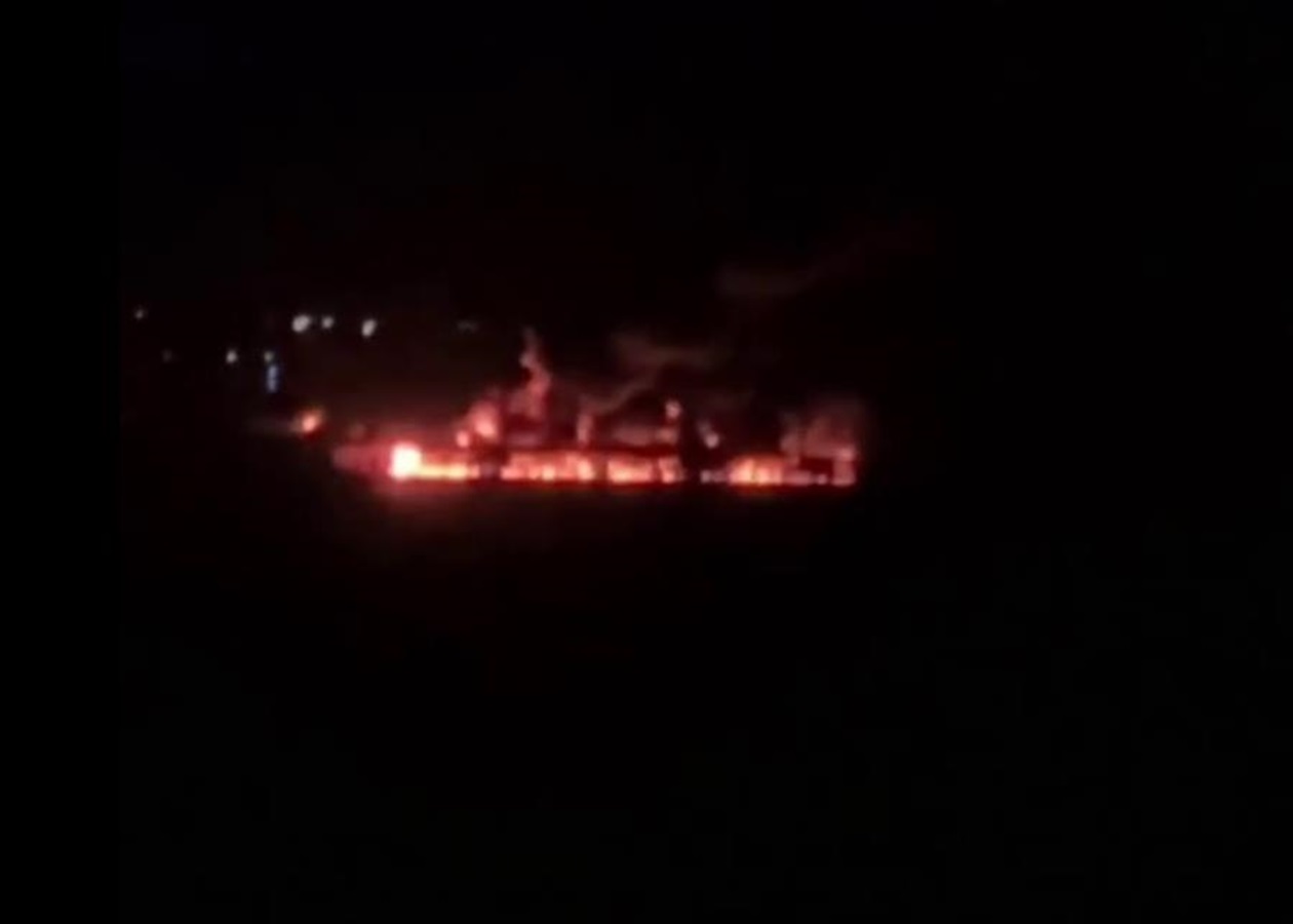 У Новоросійську після атаки БПЛА палає порт