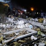 У Харкові уламки БПЛА пошкодили вікна і авто