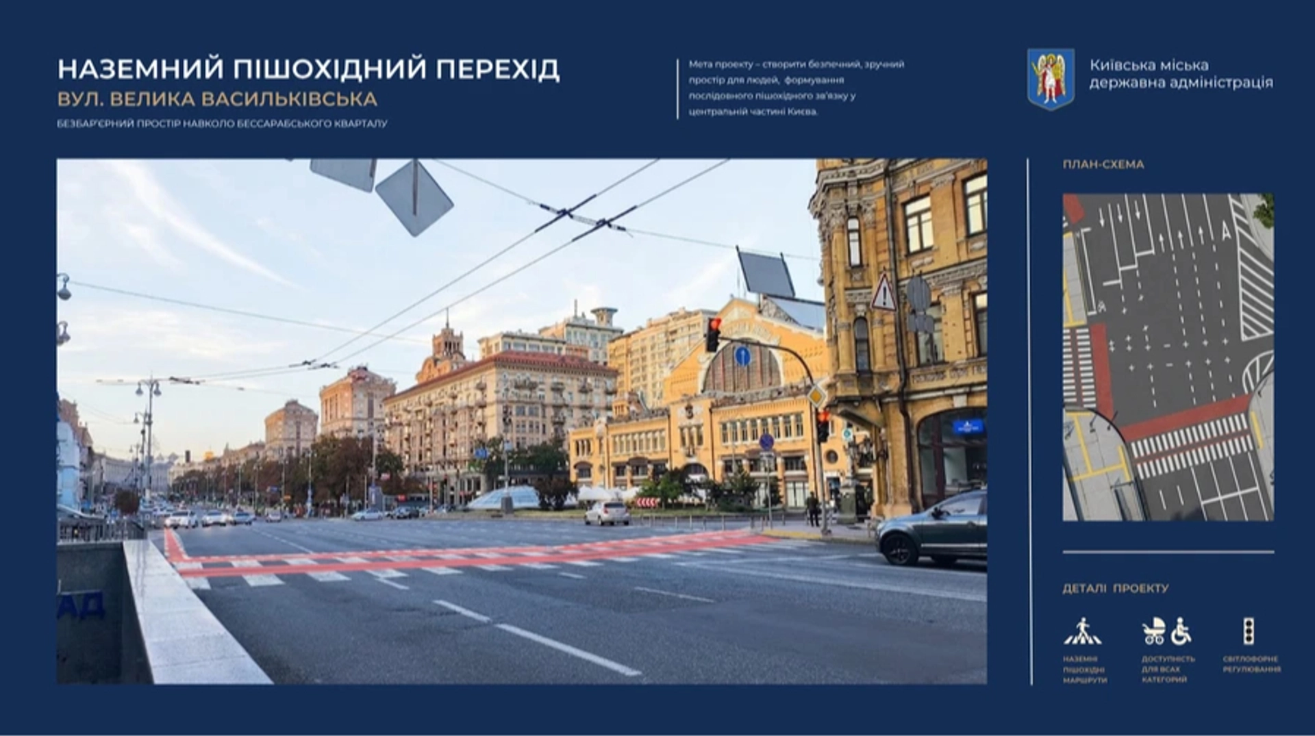 У Кличка пообіцяли облаштувати 6 наземних переходів на Бессарабській площі у Києві